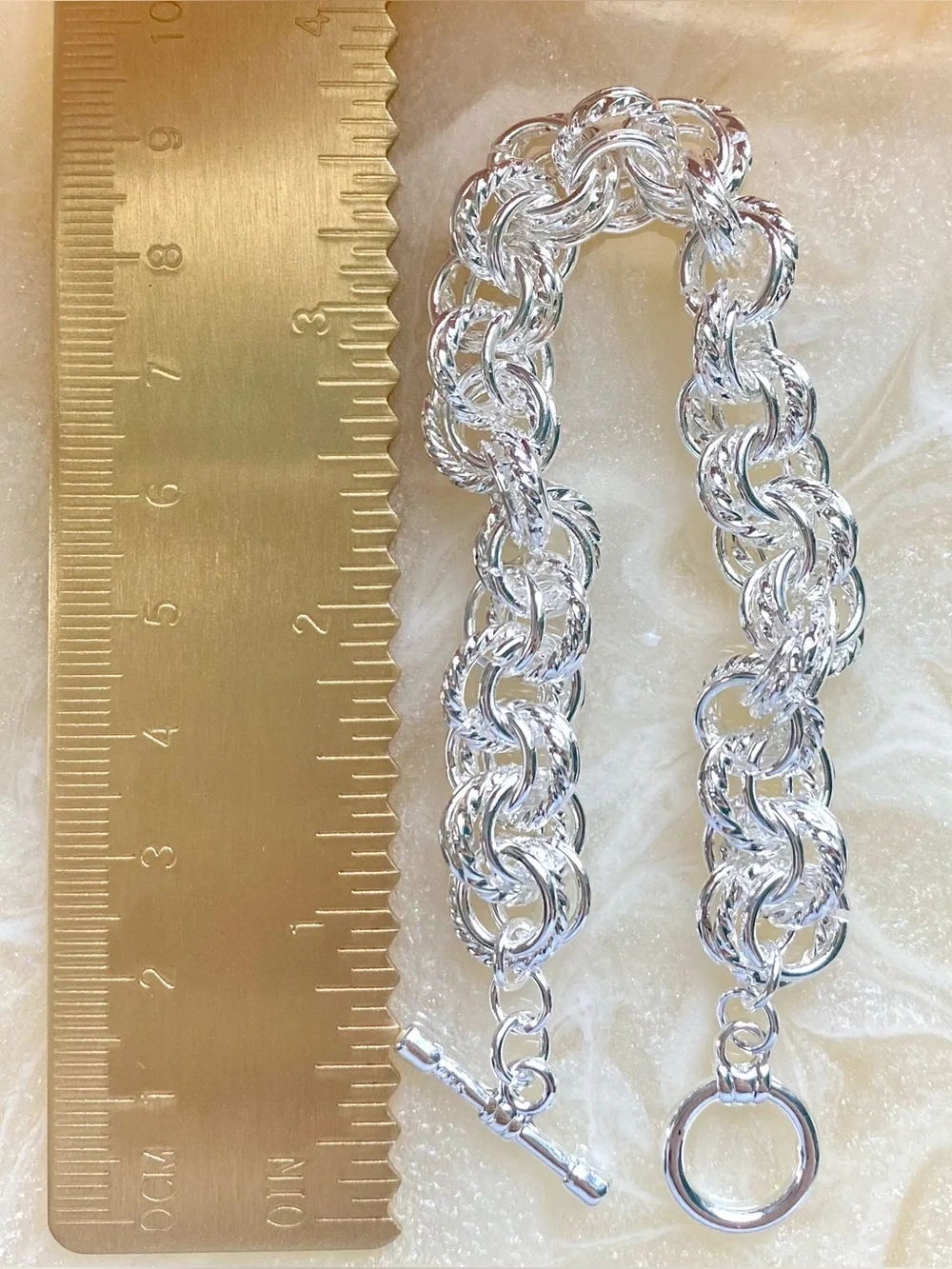 Chunky Silver Chain Bracelet - Silver